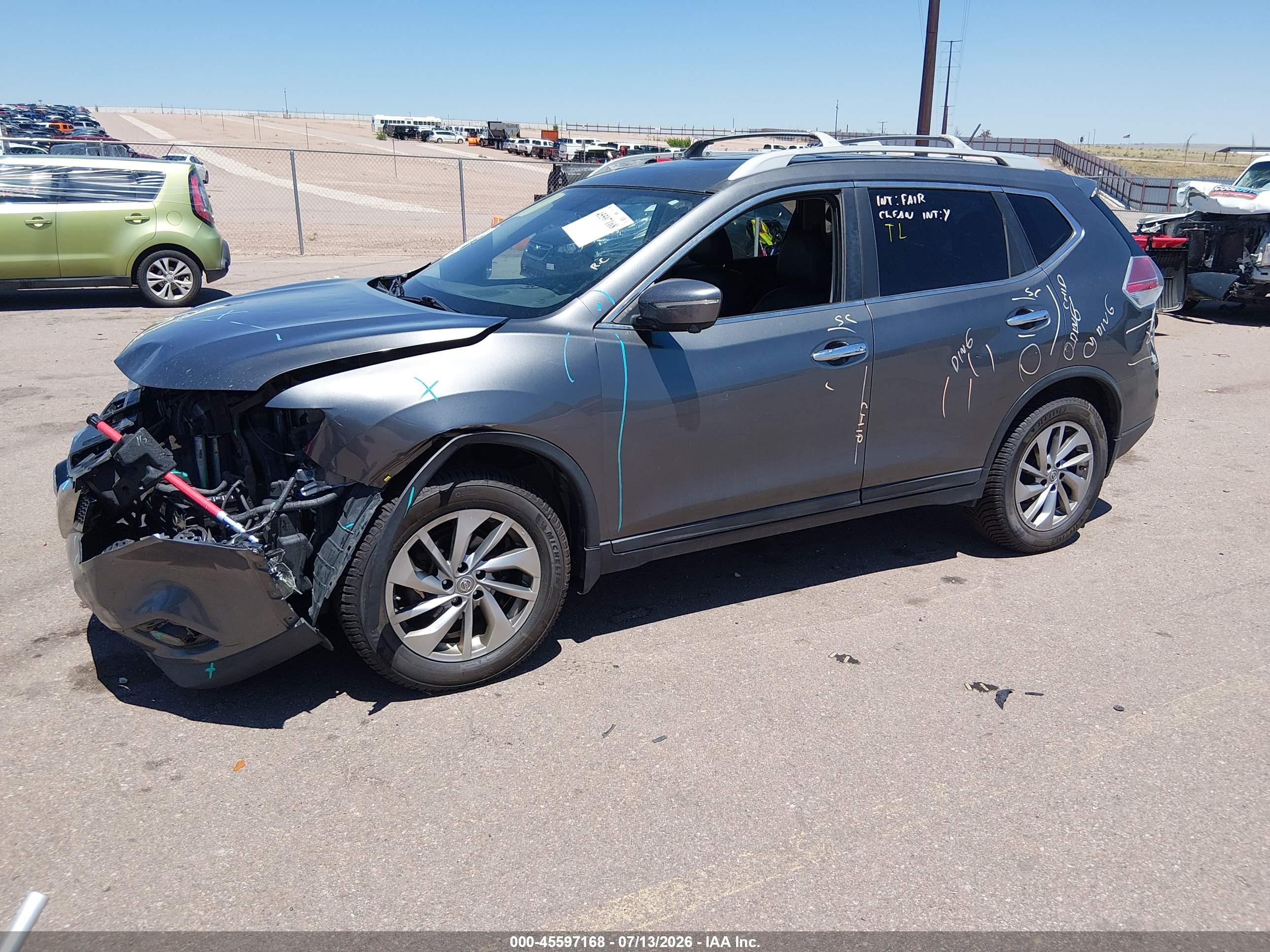 2015 Nissan Rogue S/sl/sv Черный vin: 5N1AT2MV7FC751693