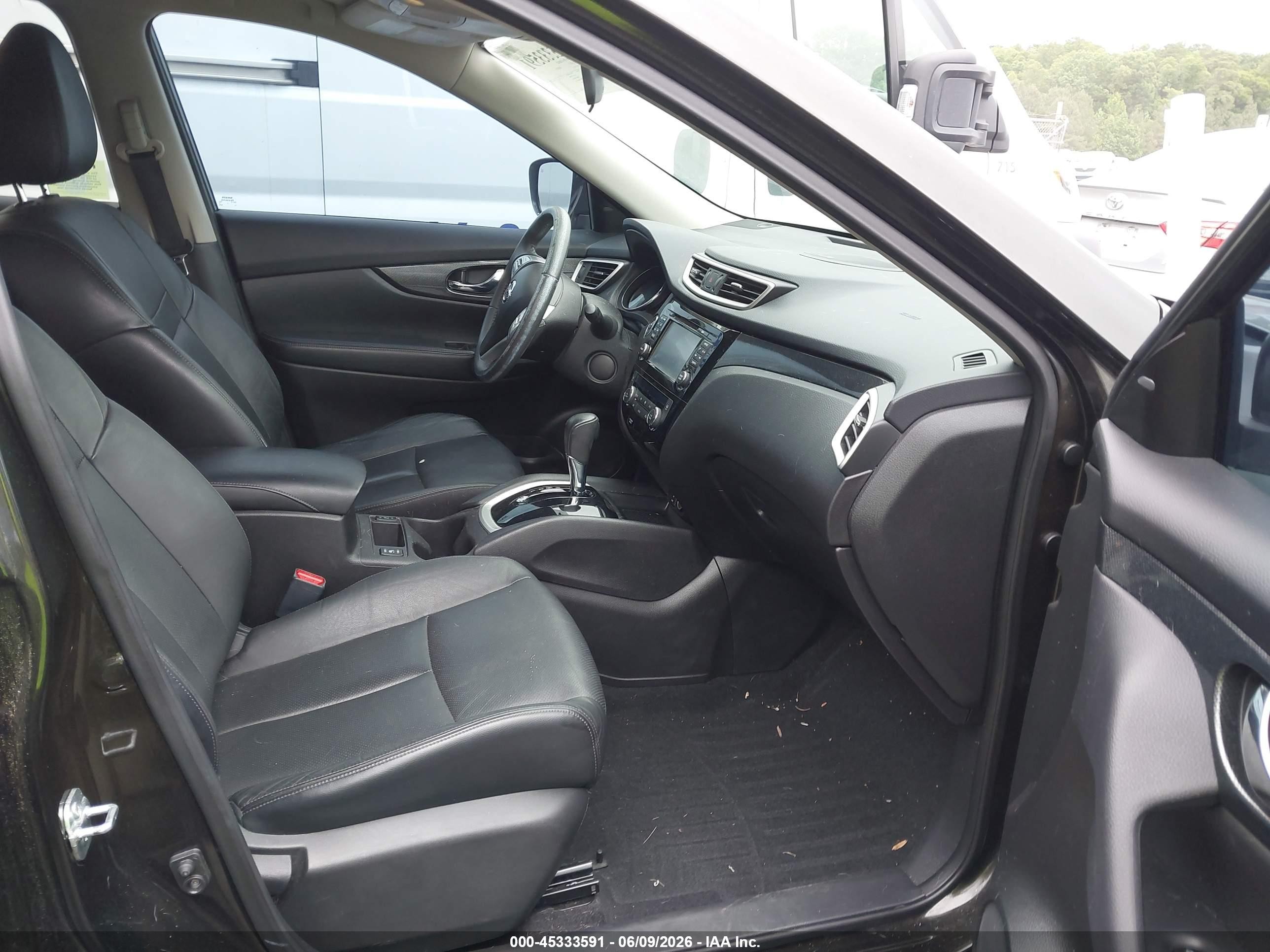 2015 Nissan Rogue Sl Green vin: 5N1AT2MV7FC757719