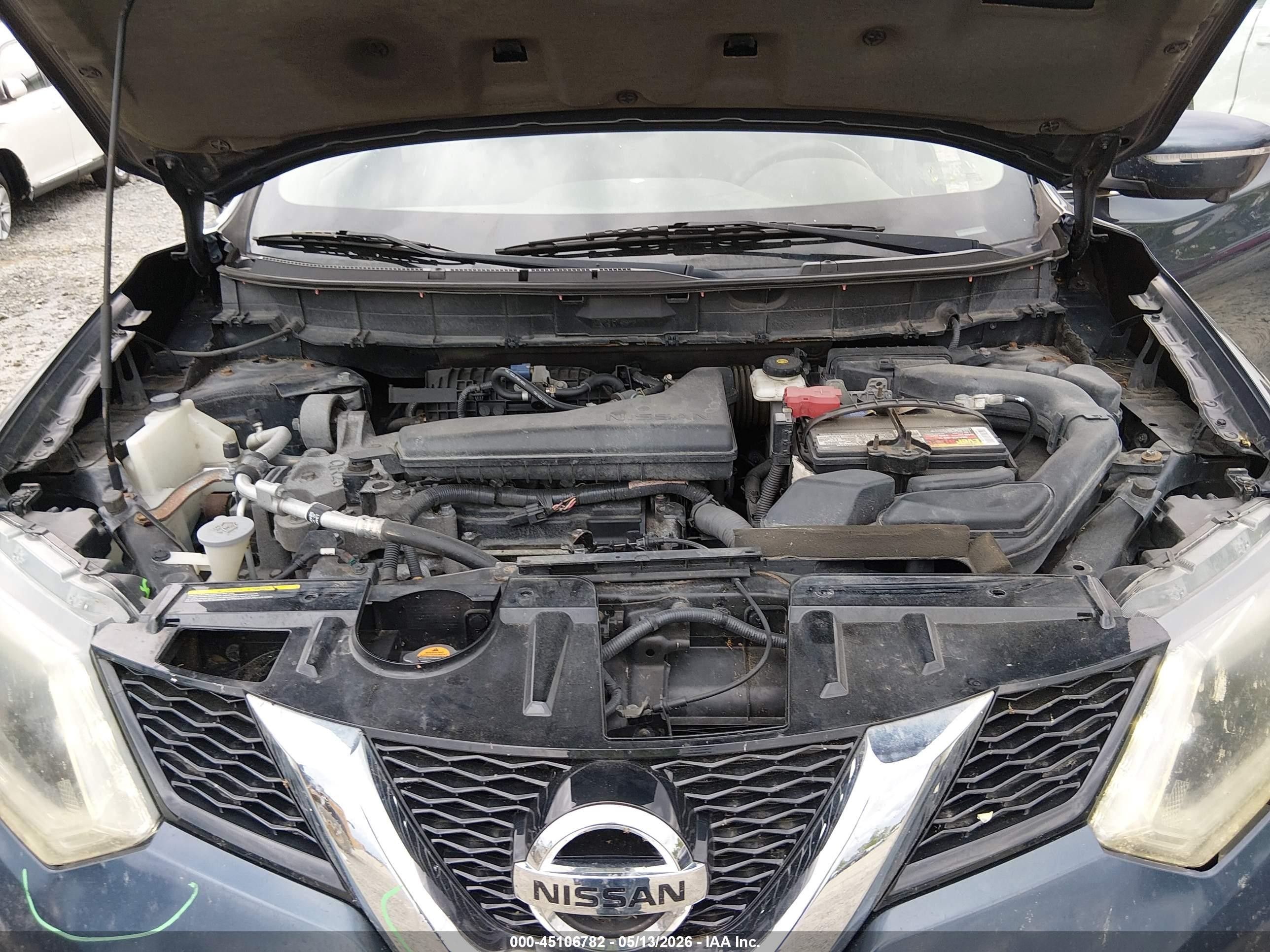 2015 Nissan Rogue Sv Blue vin: 5N1AT2MV7FC764797