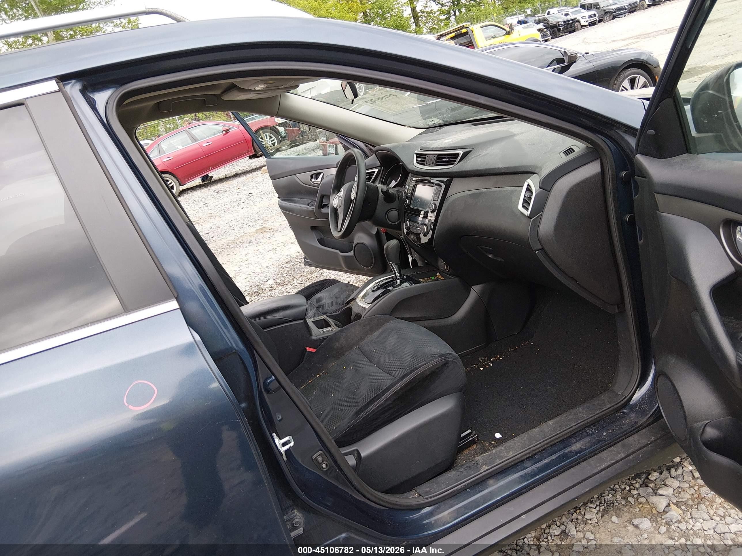 2015 Nissan Rogue Sv Blue vin: 5N1AT2MV7FC764797