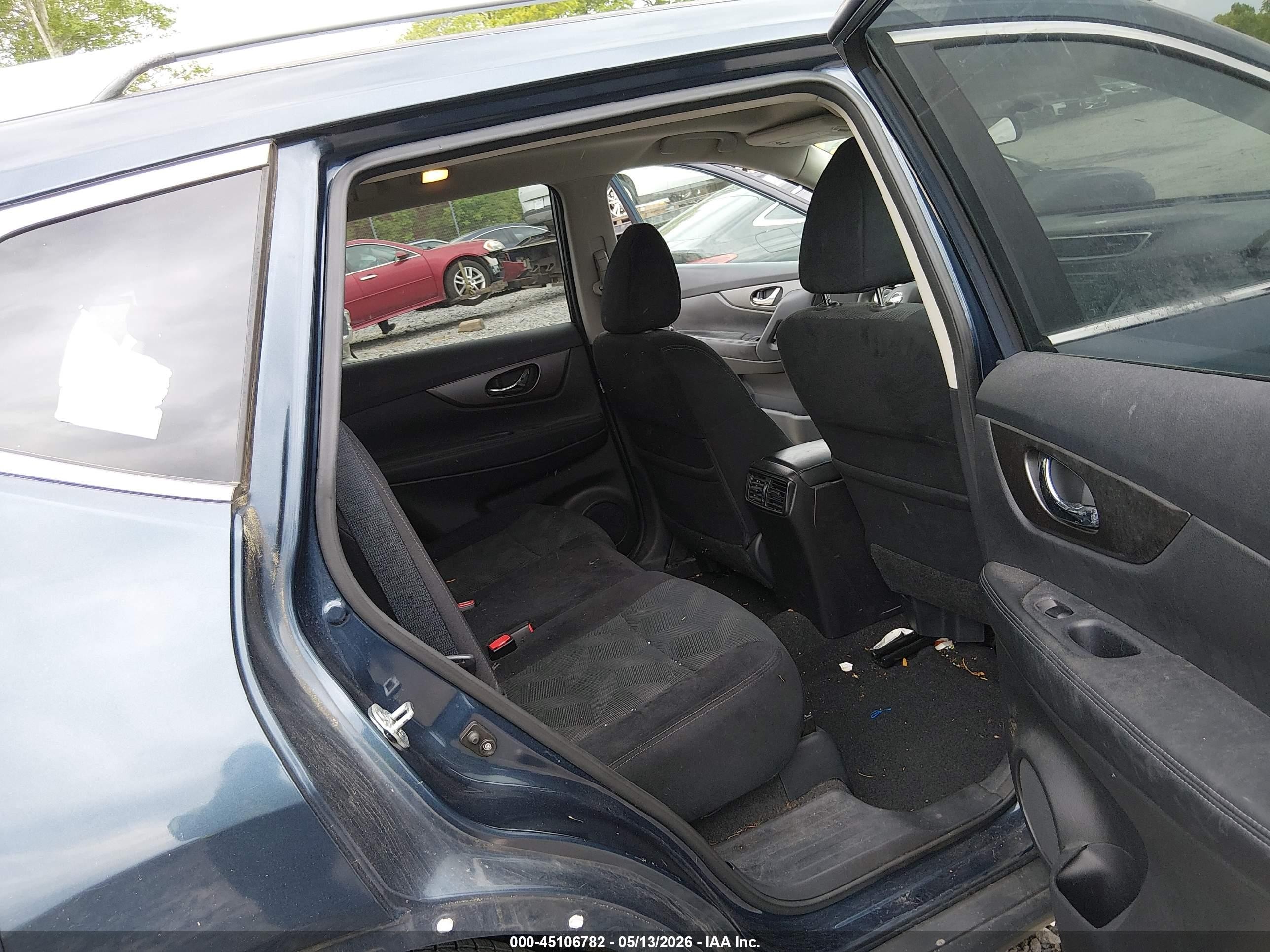 2015 Nissan Rogue Sv Blue vin: 5N1AT2MV7FC764797