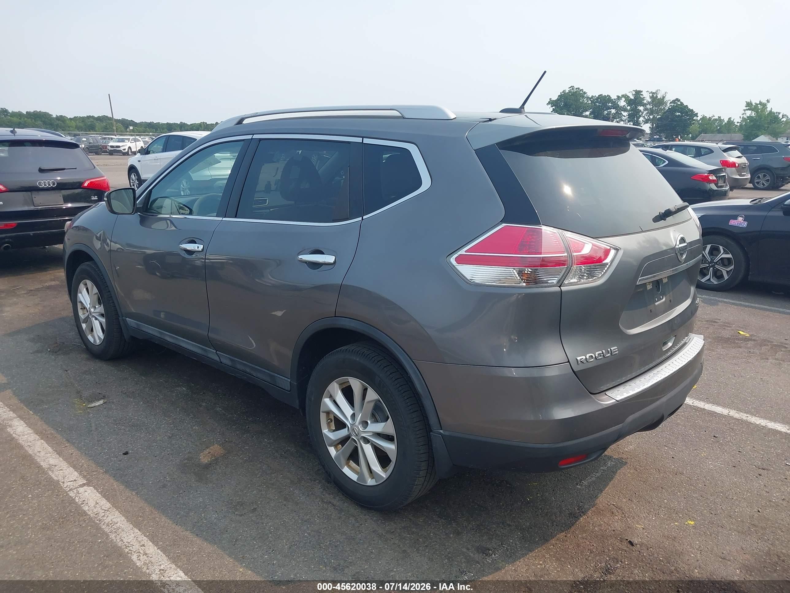 2015 Nissan Rogue Sv Black vin: 5N1AT2MV7FC787125