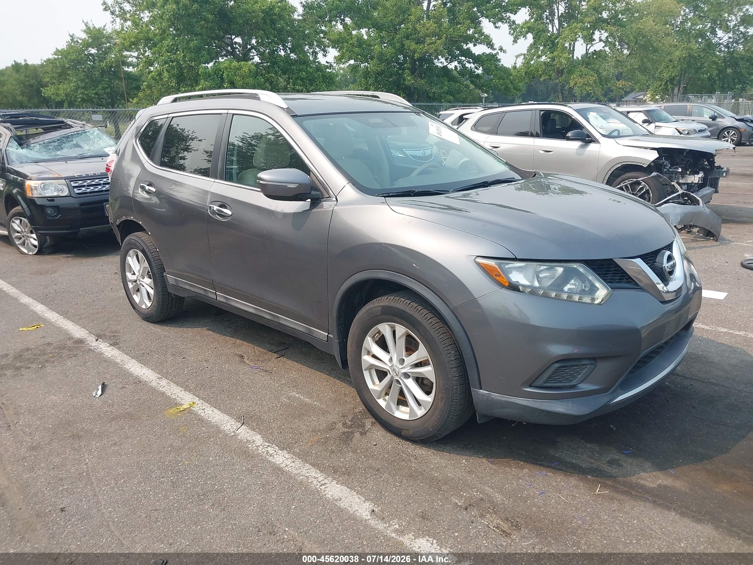 2015 Nissan Rogue Sv Black vin: 5N1AT2MV7FC787125