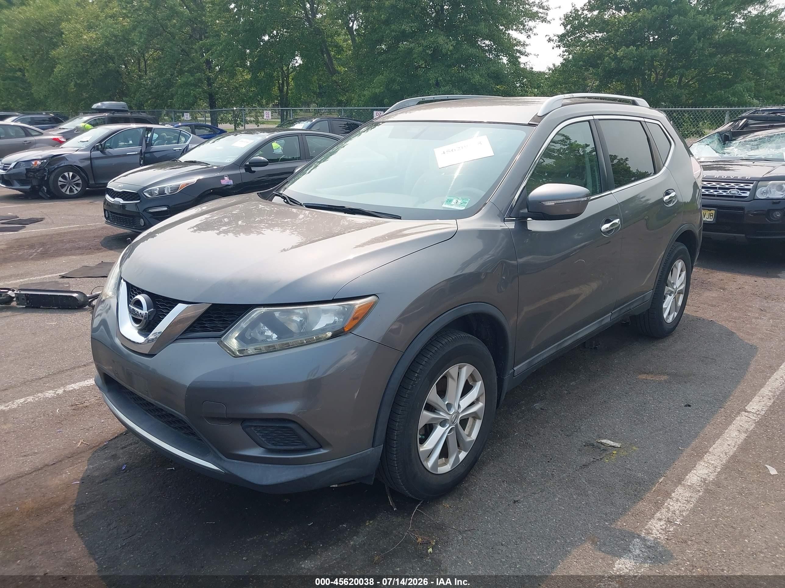 2015 Nissan Rogue Sv Black vin: 5N1AT2MV7FC787125