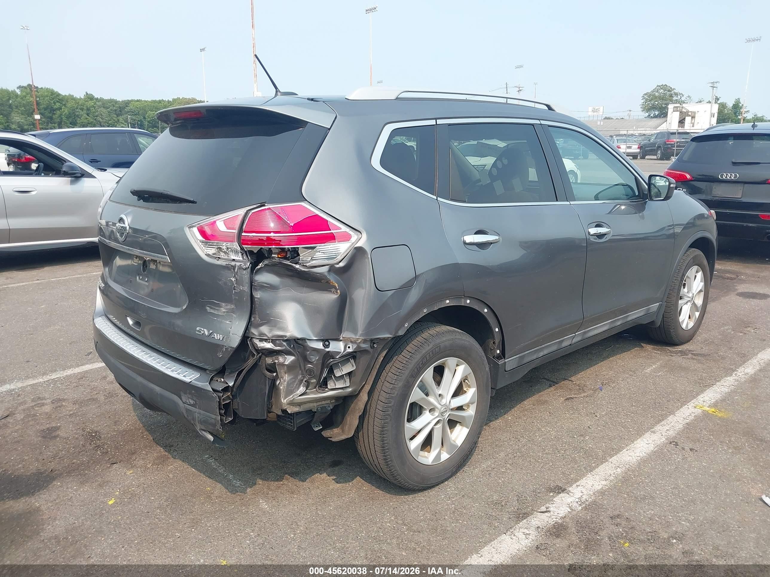 2015 Nissan Rogue Sv Black vin: 5N1AT2MV7FC787125