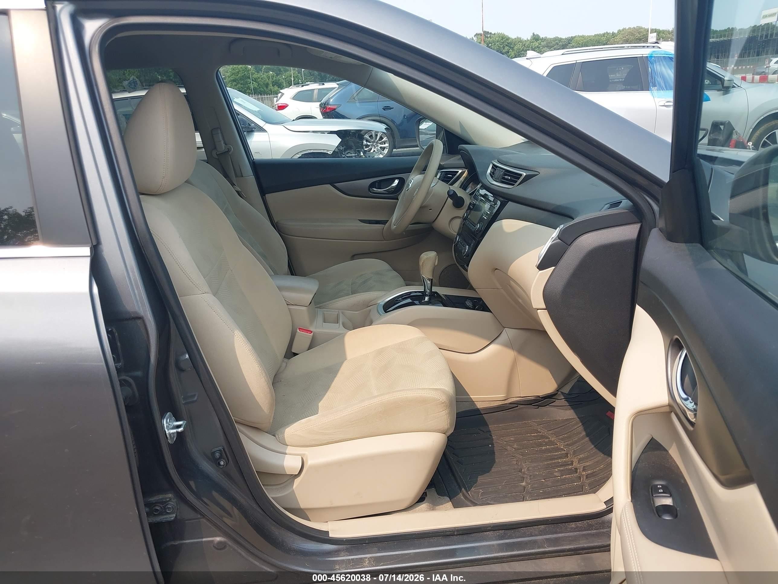 2015 Nissan Rogue Sv Black vin: 5N1AT2MV7FC787125