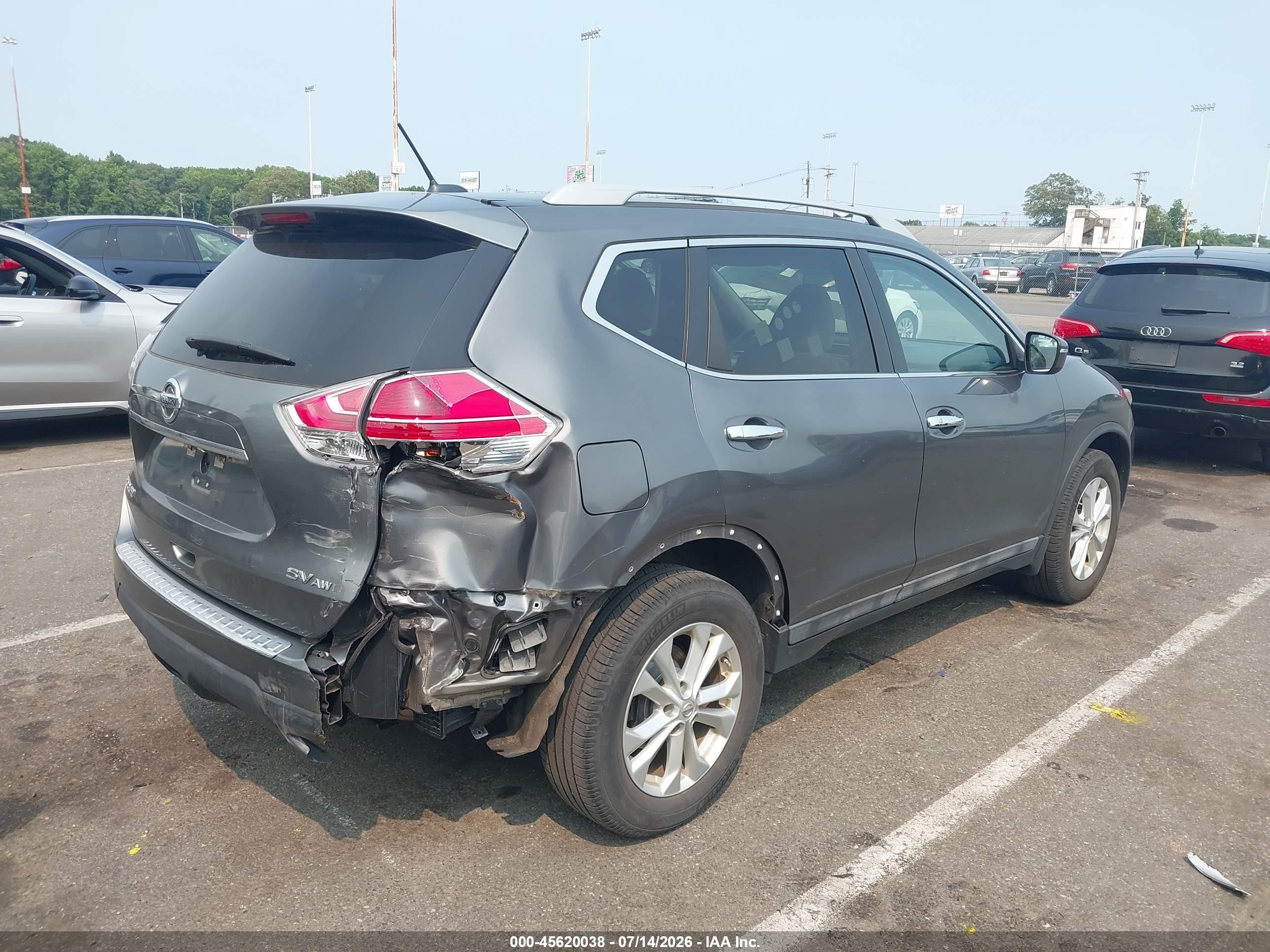 2015 Nissan Rogue Sv Black vin: 5N1AT2MV7FC787125