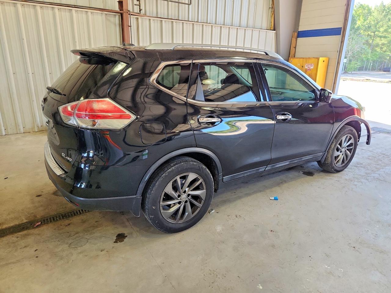 2015 Nissan Rogue Sl Black vin: 5N1AT2MV7FC787724