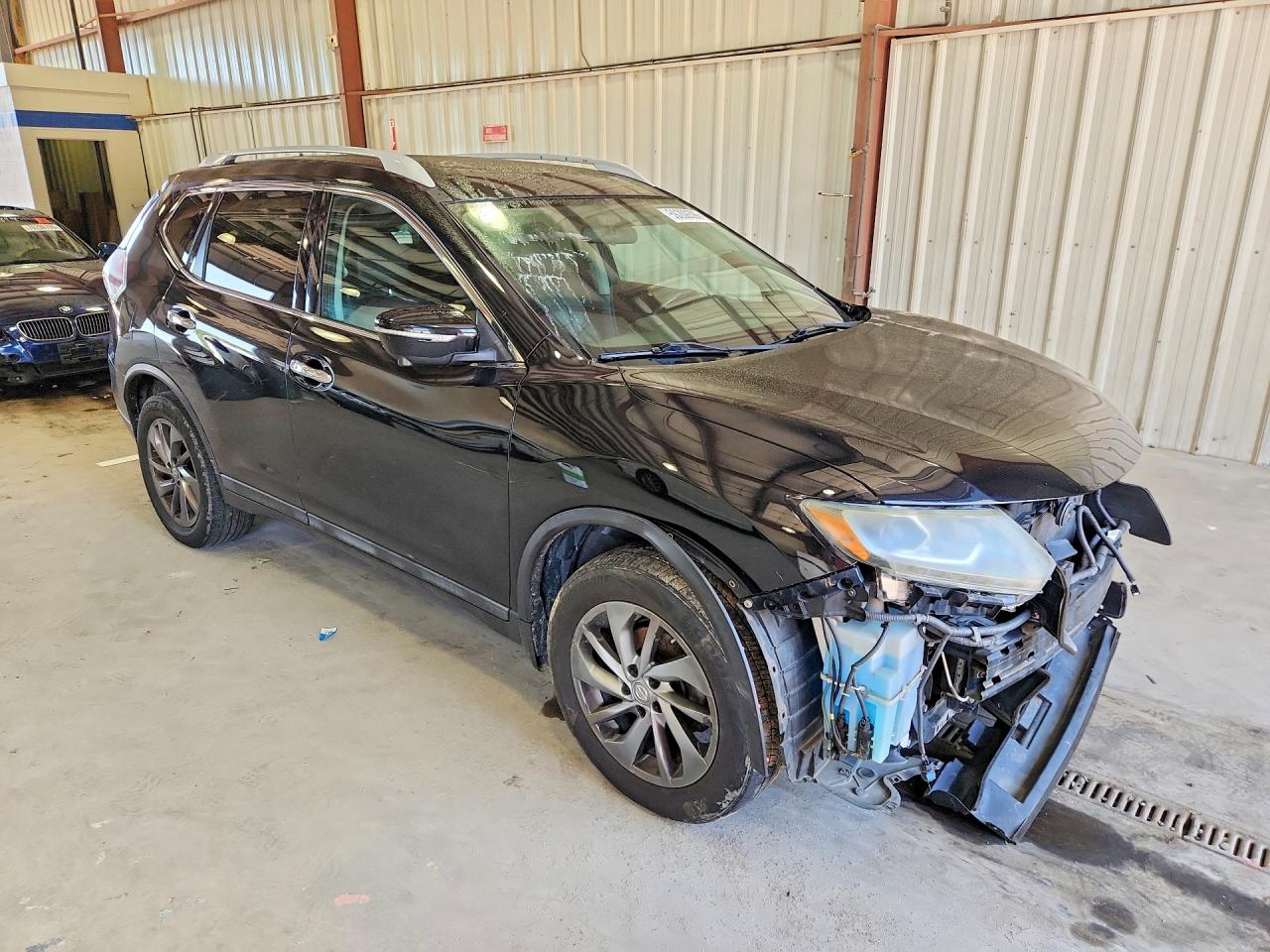 2015 Nissan Rogue Sl Black vin: 5N1AT2MV7FC787724