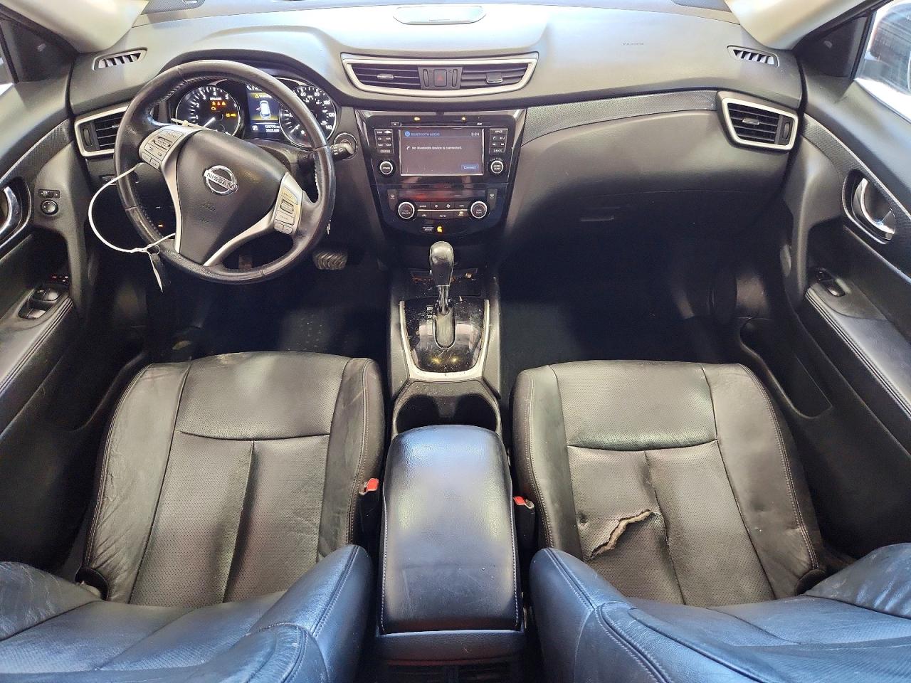 2015 Nissan Rogue Sl Black vin: 5N1AT2MV7FC787724
