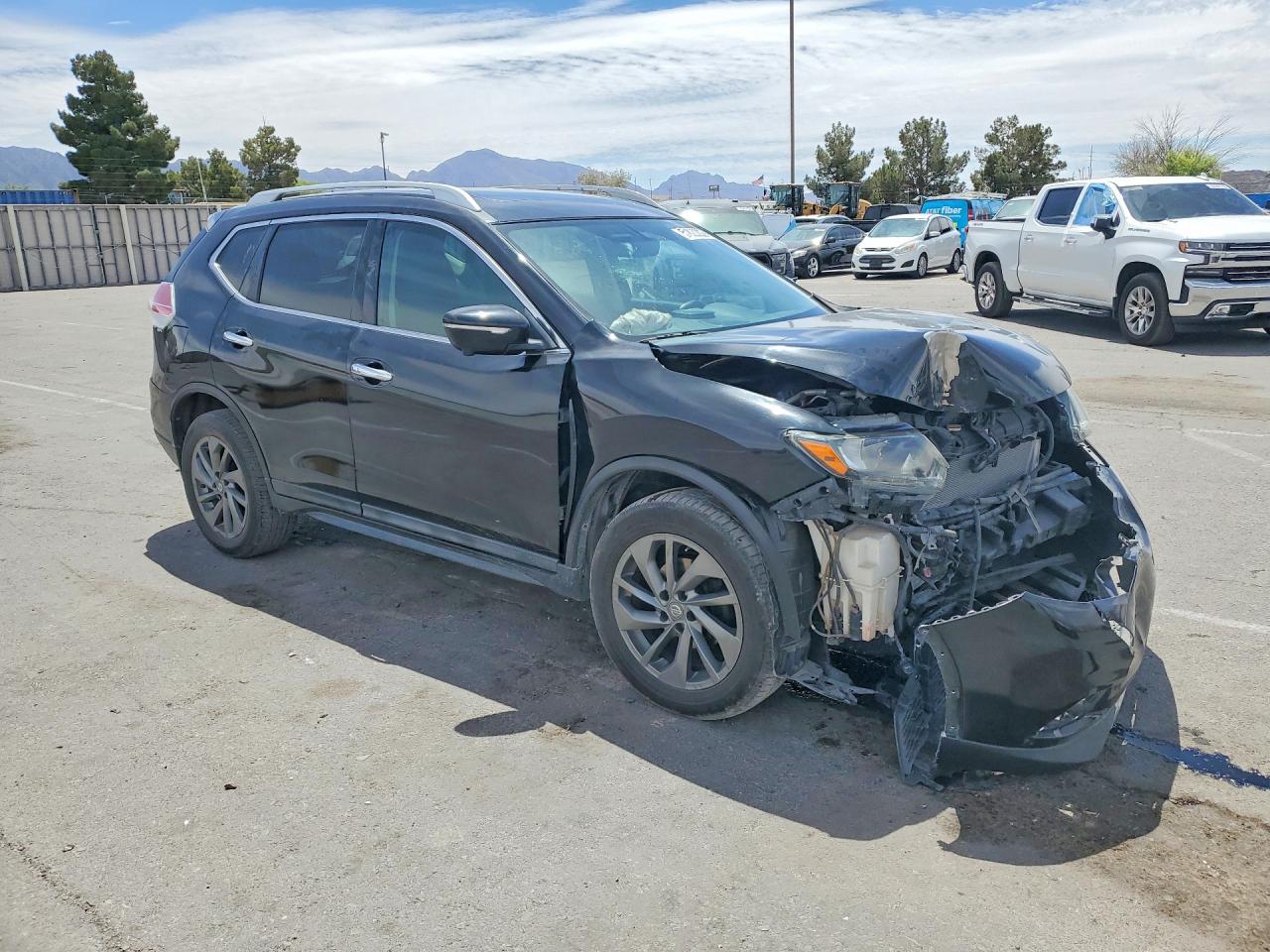 2015 Nissan Rogue Sl Black vin: 5N1AT2MV7FC790509