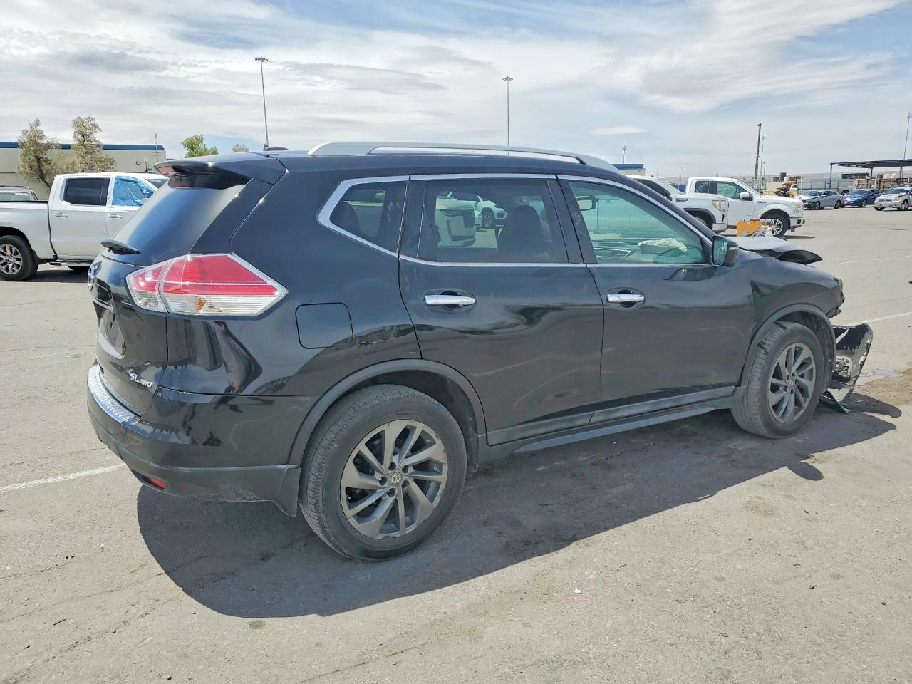 2015 Nissan Rogue Sl Black vin: 5N1AT2MV7FC790509