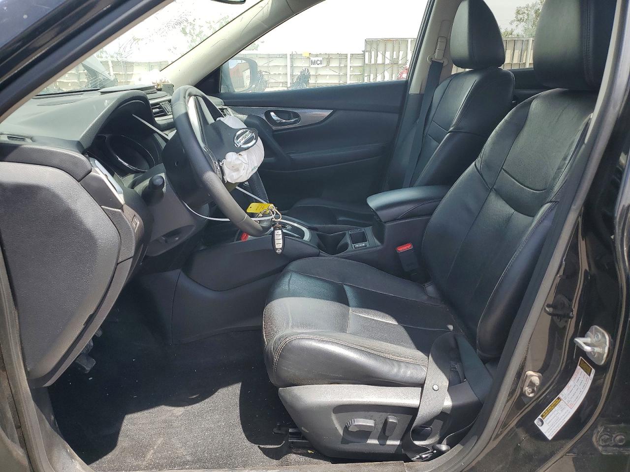 2015 Nissan Rogue Sl Black vin: 5N1AT2MV7FC790509