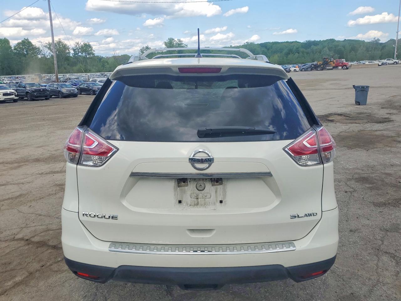 2015 Nissan Rogue Sl White vin: 5N1AT2MV7FC795337