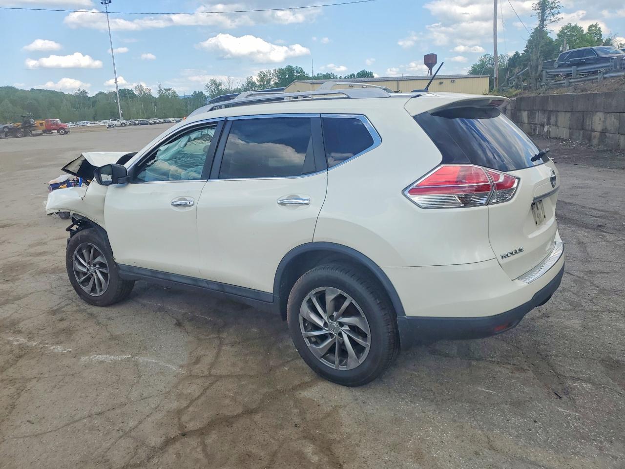 2015 Nissan Rogue Sl White vin: 5N1AT2MV7FC795337