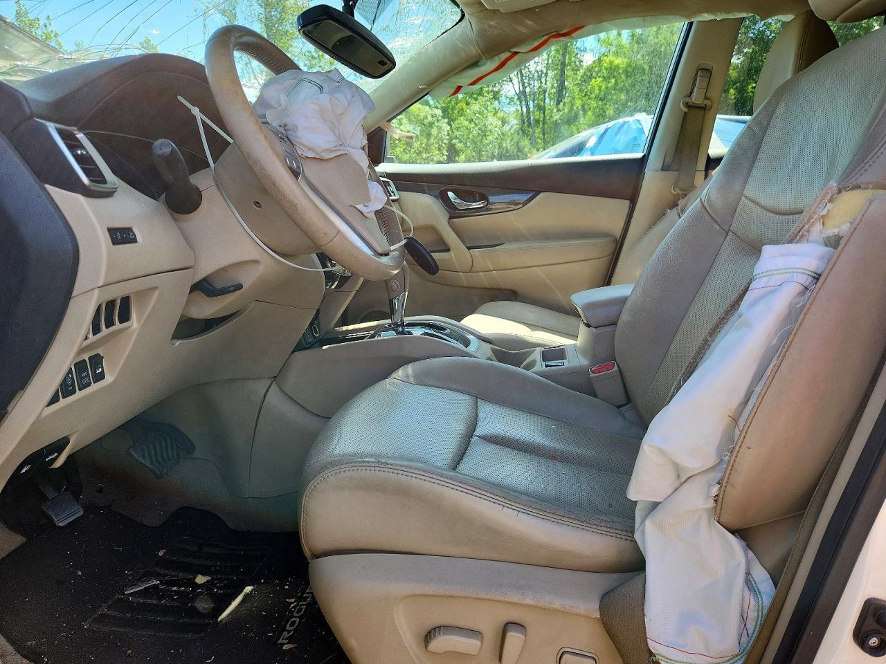 2015 Nissan Rogue Sl White vin: 5N1AT2MV7FC795337