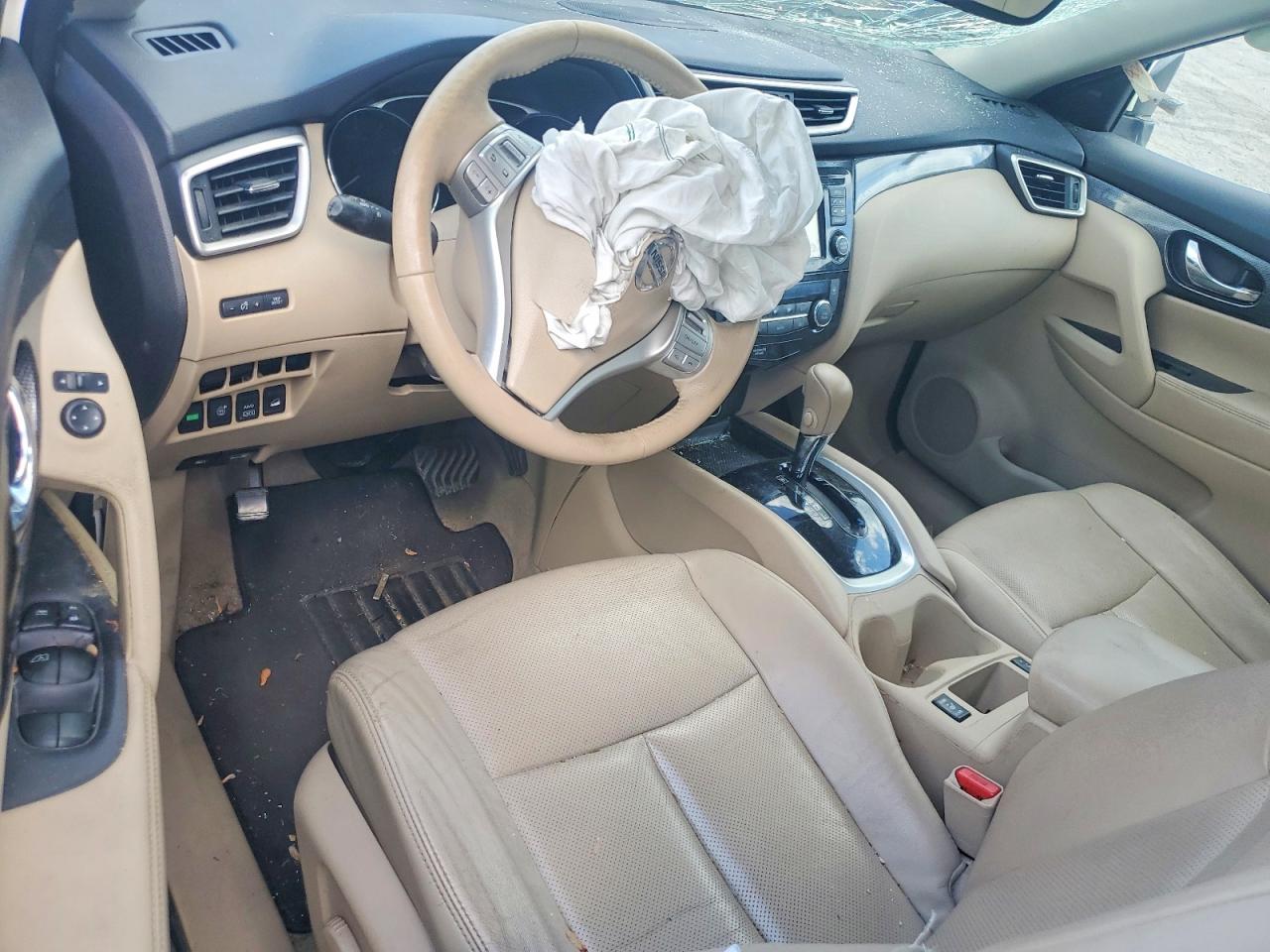 2015 Nissan Rogue Sl White vin: 5N1AT2MV7FC795337