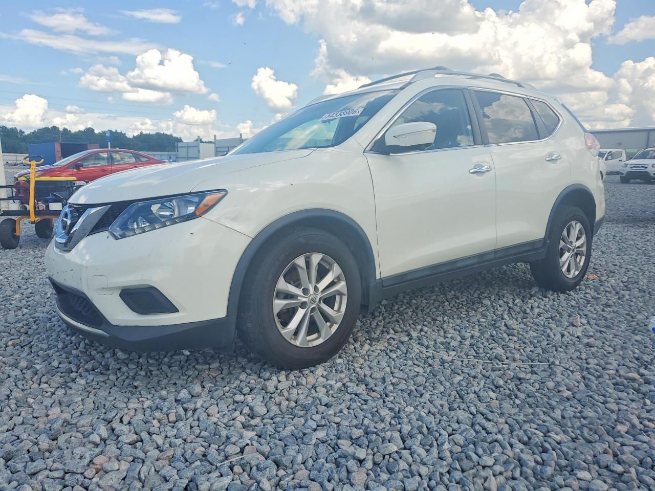 2015 Nissan Rogue Sv White vin: 5N1AT2MV7FC801704
