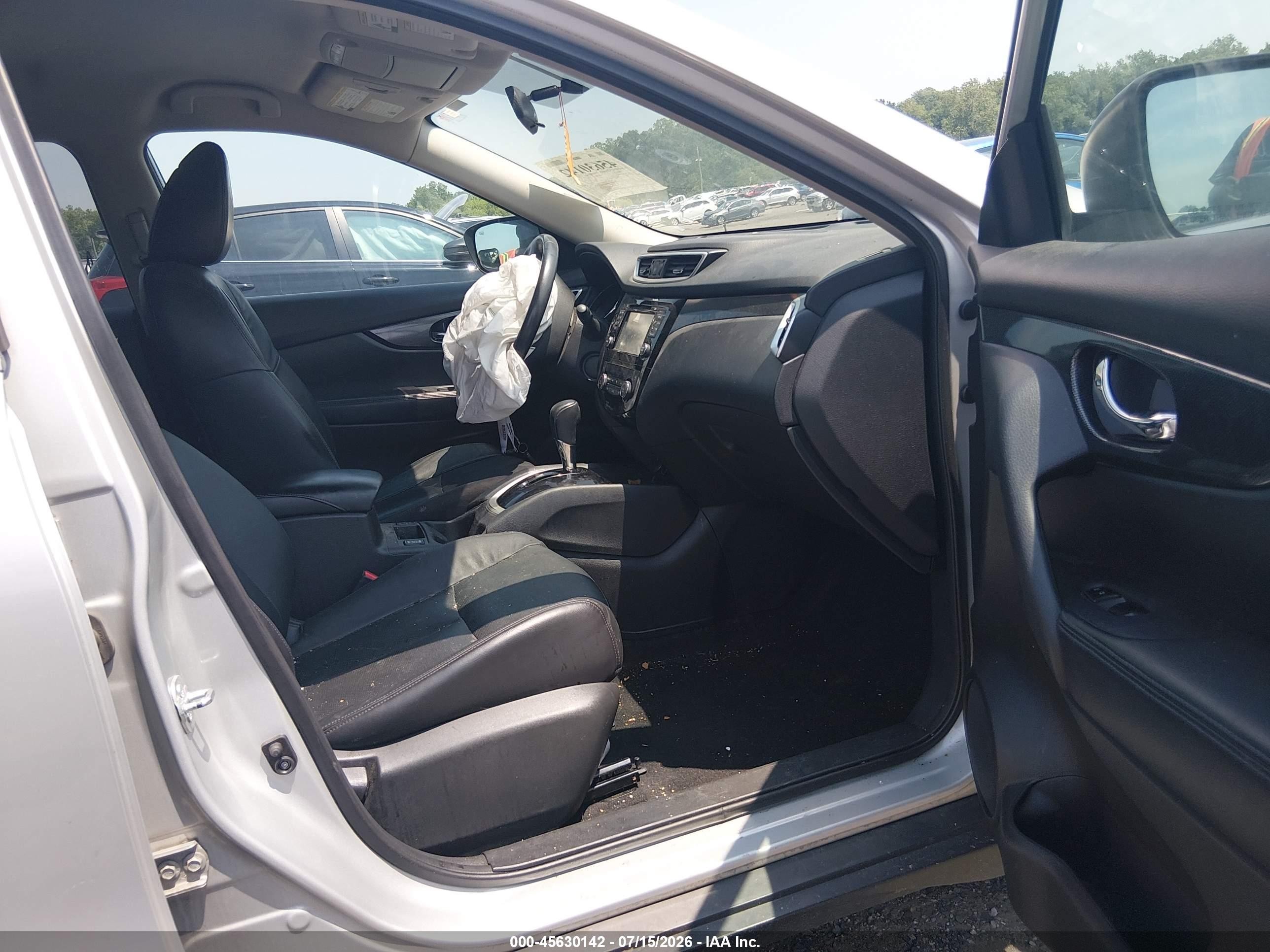 2015 Nissan Rogue Sl Gray vin: 5N1AT2MV7FC802707