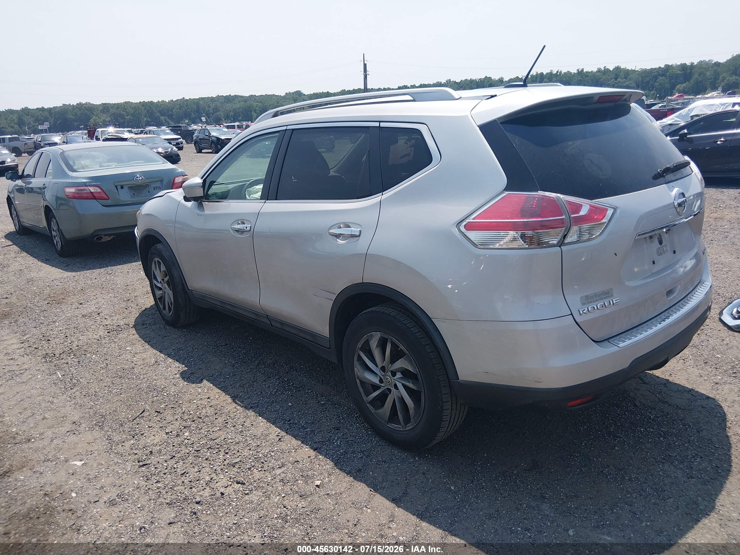 2015 Nissan Rogue Sl Gray vin: 5N1AT2MV7FC802707