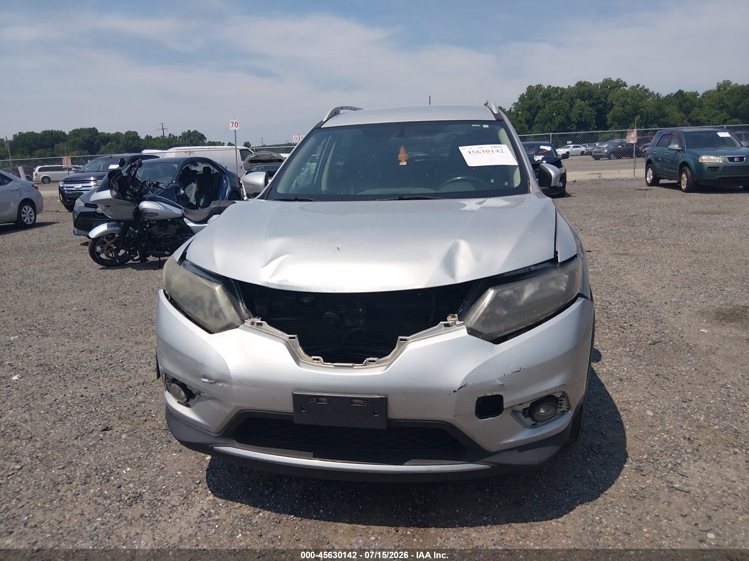 2015 Nissan Rogue Sl Gray vin: 5N1AT2MV7FC802707