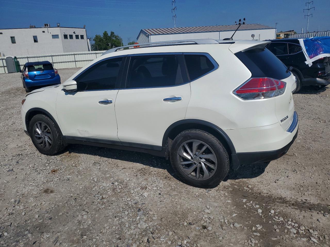 2015 Nissan Rogue Sl White vin: 5N1AT2MV7FC802979