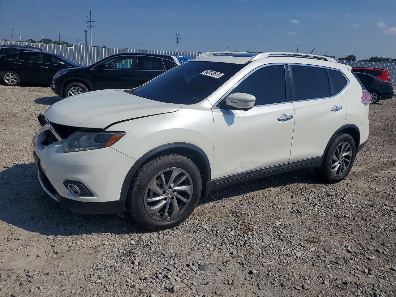 2015 Nissan Rogue Sl White vin: 5N1AT2MV7FC802979