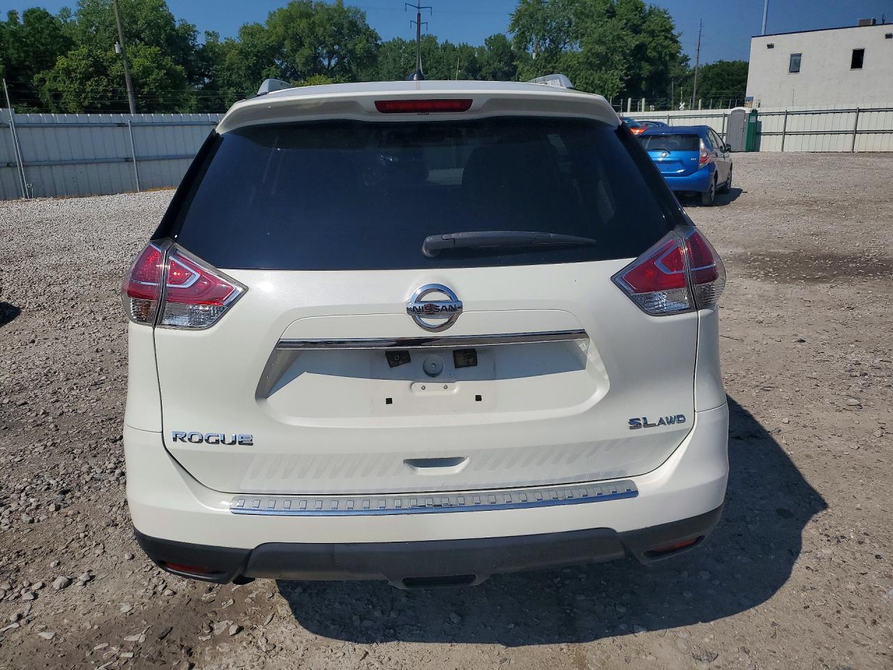 2015 Nissan Rogue Sl White vin: 5N1AT2MV7FC802979