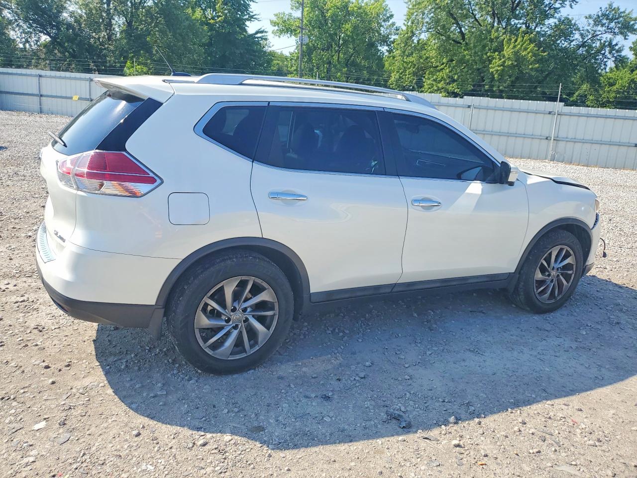 2015 Nissan Rogue Sl White vin: 5N1AT2MV7FC802979