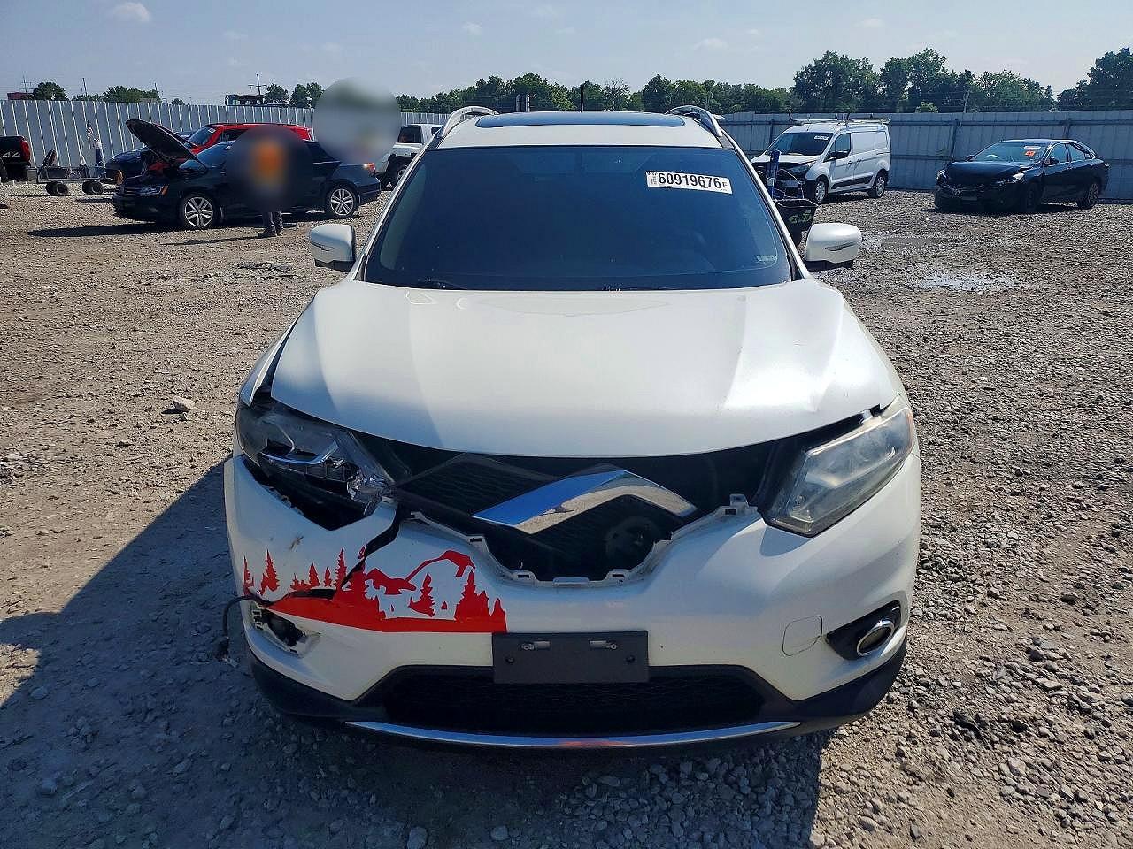 2015 Nissan Rogue Sl White vin: 5N1AT2MV7FC802979