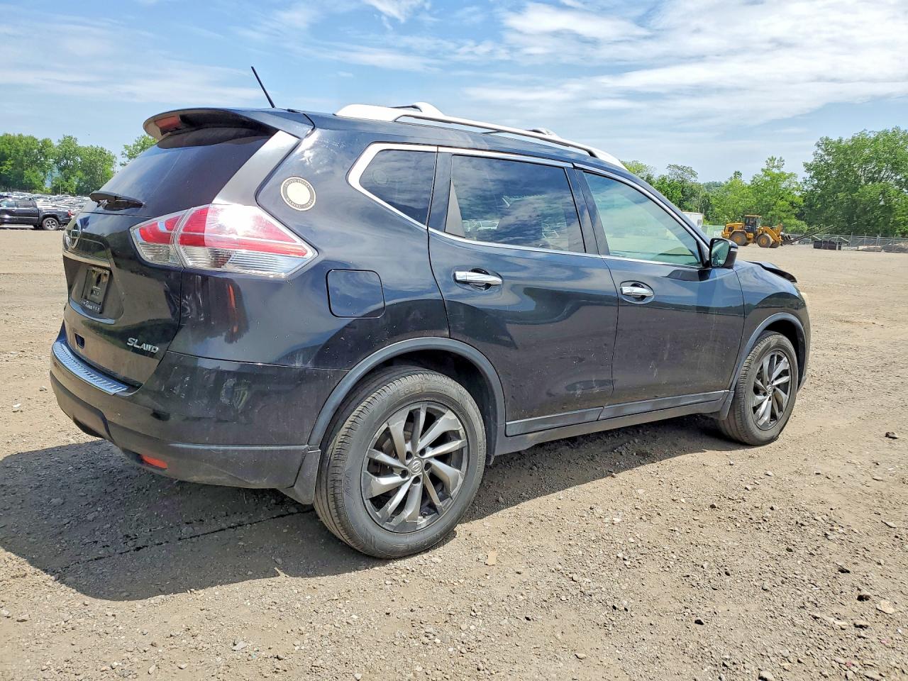 2015 Nissan Rogue Sl Black vin: 5N1AT2MV7FC805087
