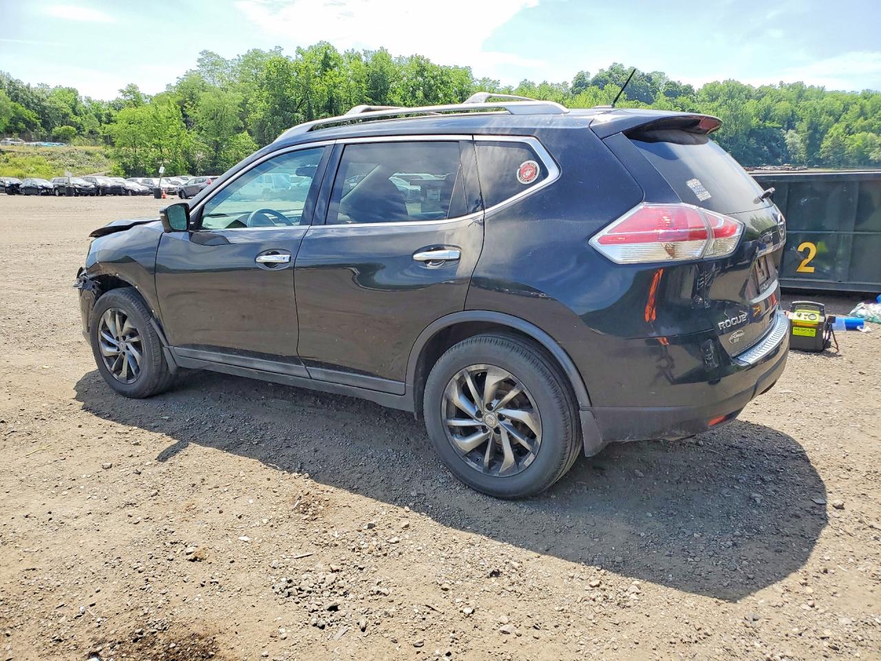 2015 Nissan Rogue Sl Black vin: 5N1AT2MV7FC805087