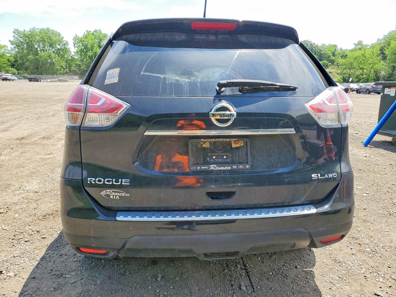 2015 Nissan Rogue Sl Black vin: 5N1AT2MV7FC805087