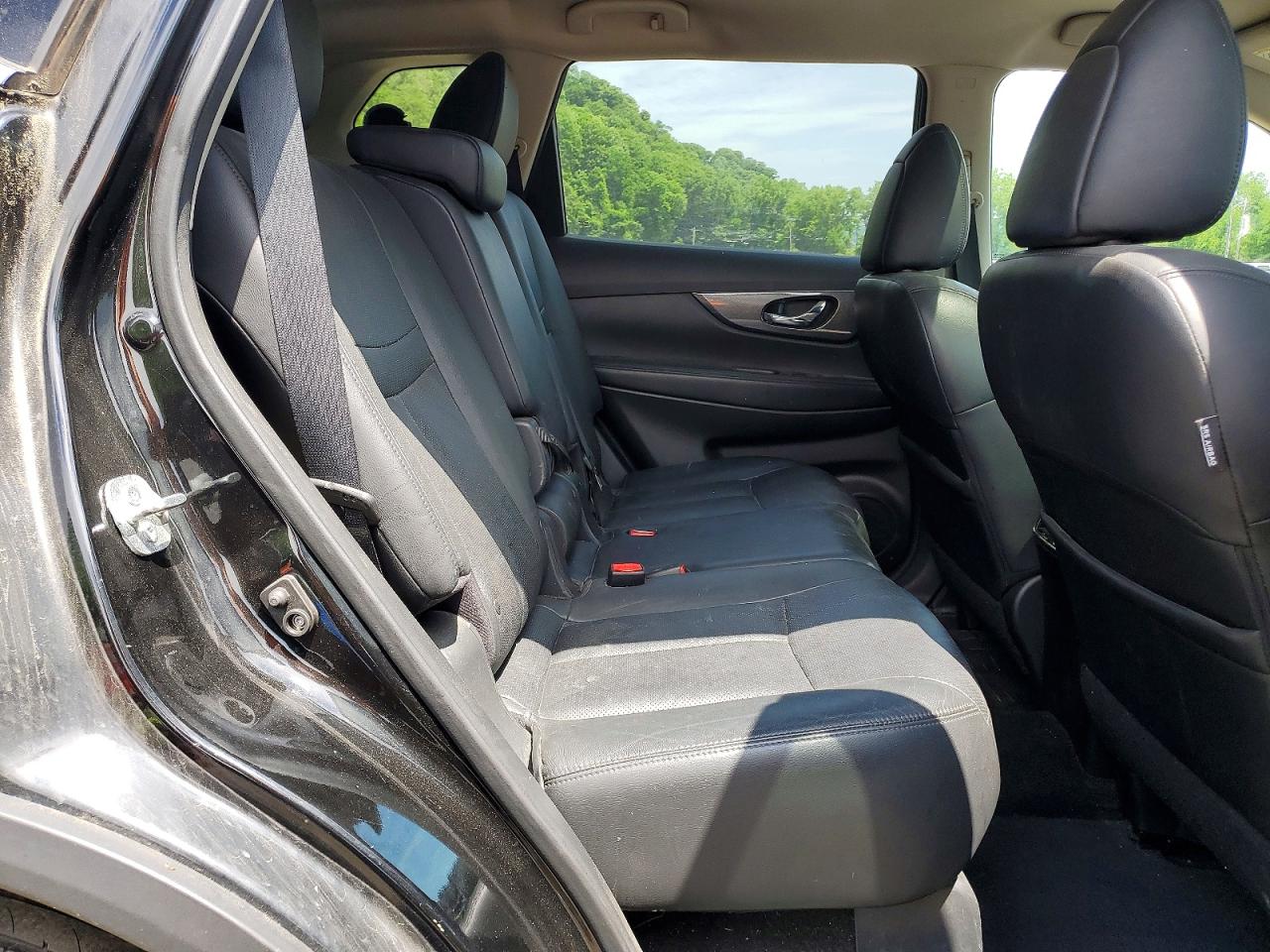 2015 Nissan Rogue Sl Black vin: 5N1AT2MV7FC805087