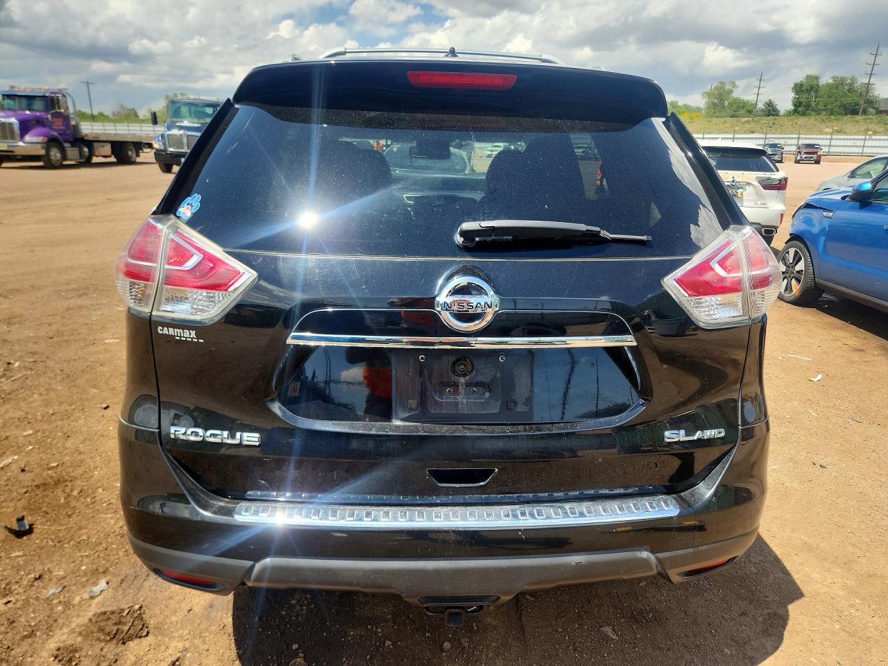 2015 Nissan Rogue Sl Black vin: 5N1AT2MV7FC806272