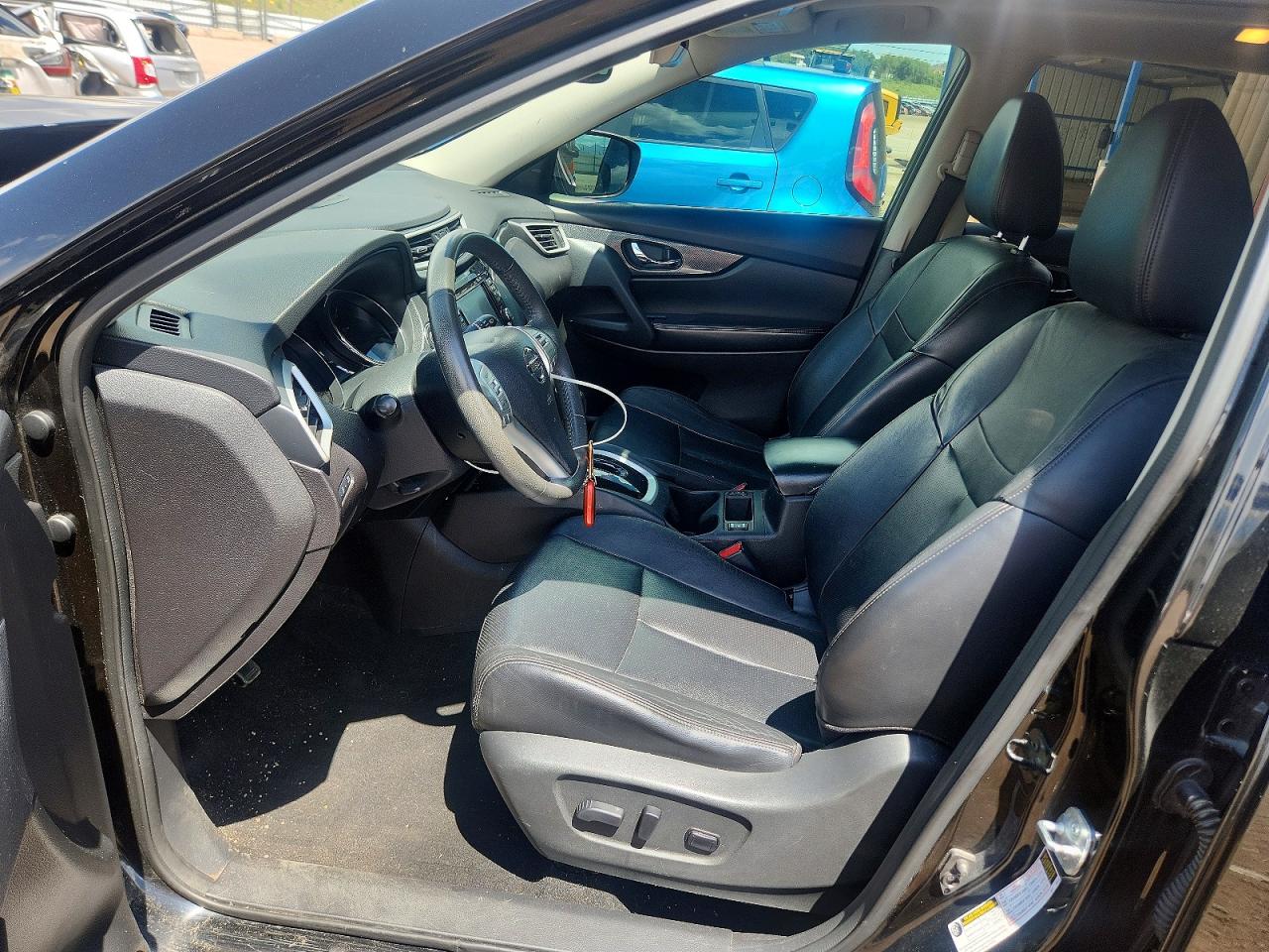 2015 Nissan Rogue Sl Black vin: 5N1AT2MV7FC806272