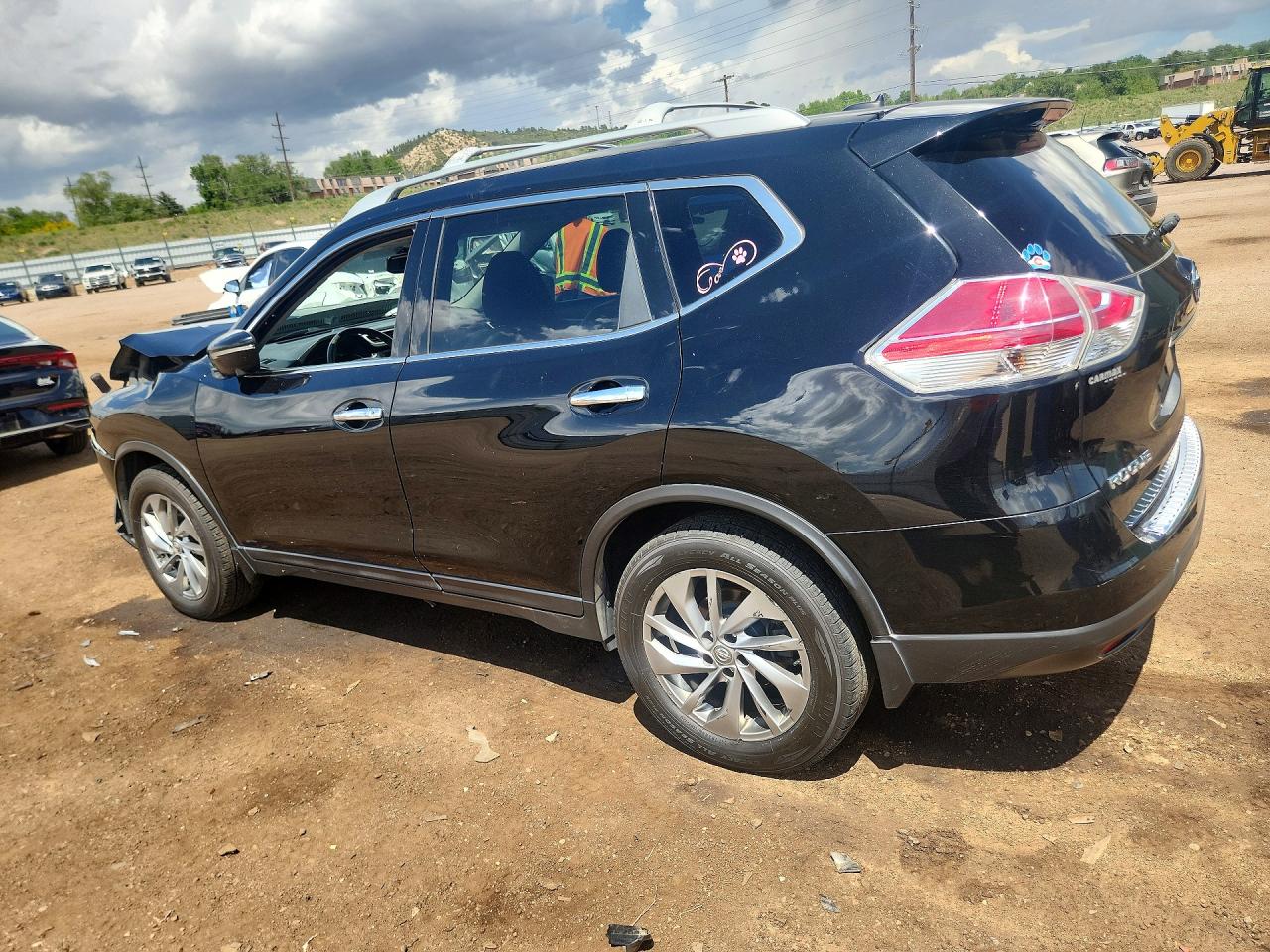 2015 Nissan Rogue Sl Black vin: 5N1AT2MV7FC806272