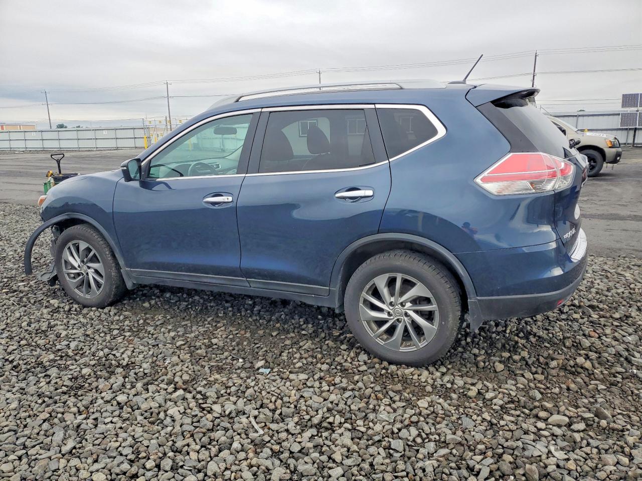 2015 Nissan Rogue Sl Blue vin: 5N1AT2MV7FC812248