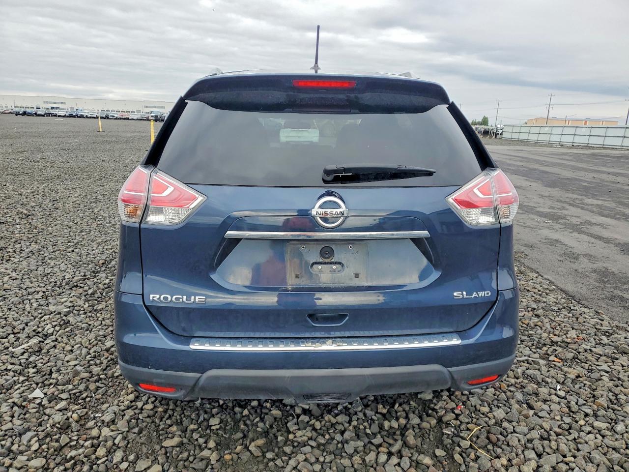 2015 Nissan Rogue Sl Blue vin: 5N1AT2MV7FC812248