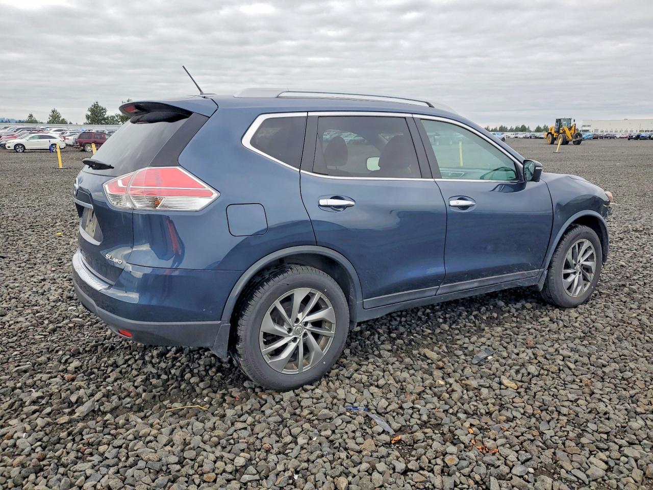 2015 Nissan Rogue Sl Blue vin: 5N1AT2MV7FC812248