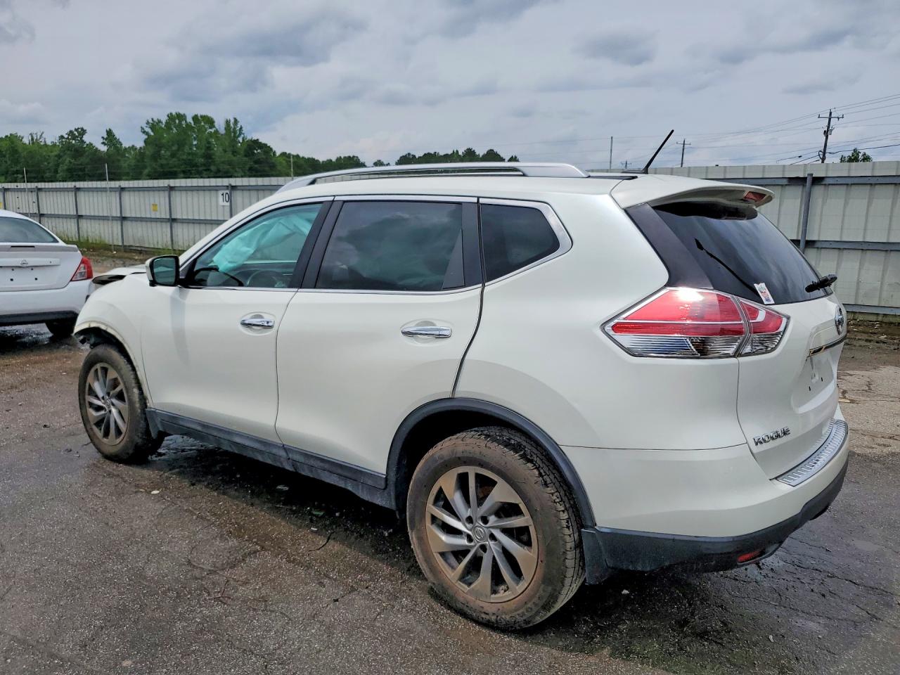 2015 Nissan Rogue Sl White vin: 5N1AT2MV7FC812735