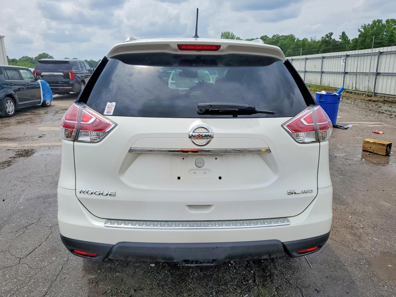 2015 Nissan Rogue Sl White vin: 5N1AT2MV7FC812735