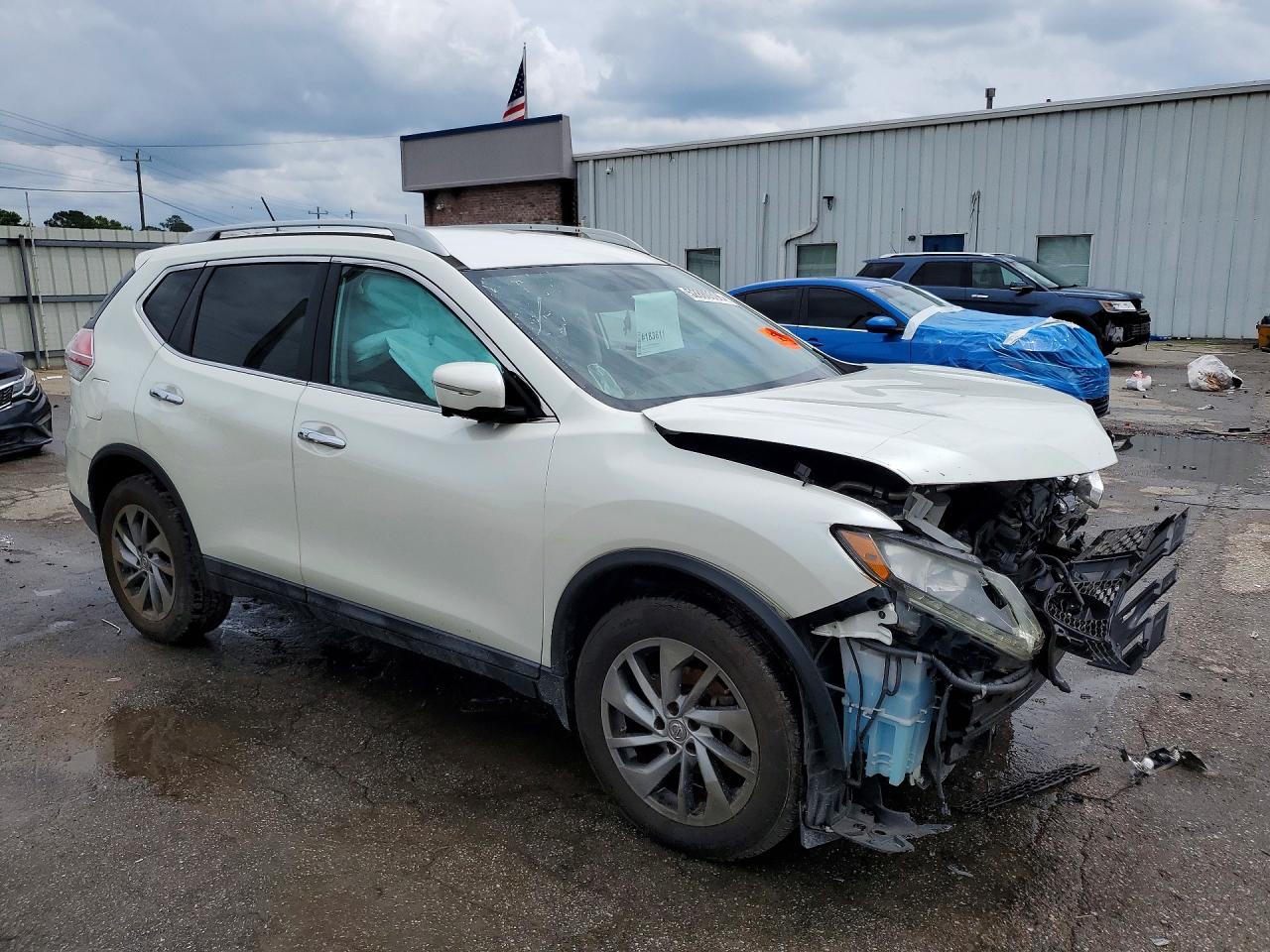 2015 Nissan Rogue Sl White vin: 5N1AT2MV7FC812735