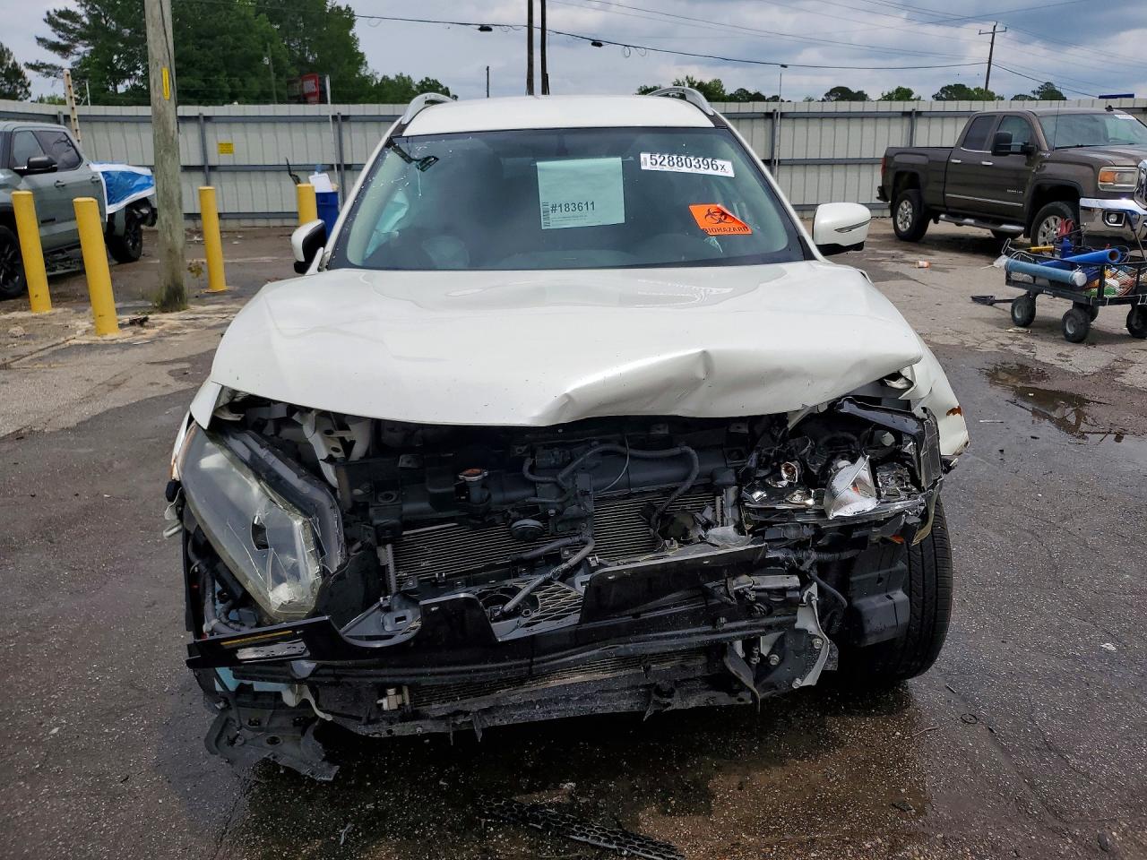 2015 Nissan Rogue Sl White vin: 5N1AT2MV7FC812735