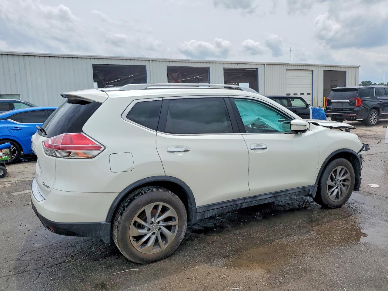 2015 Nissan Rogue Sl White vin: 5N1AT2MV7FC812735