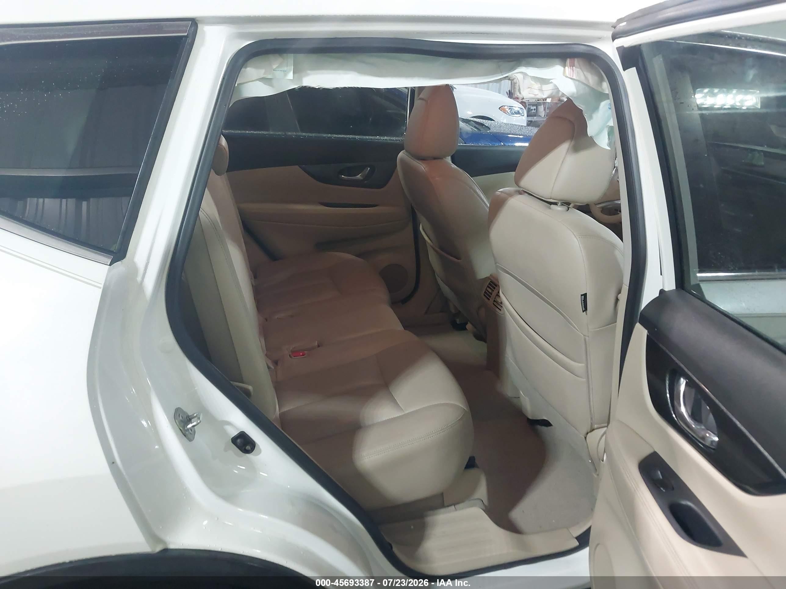 2015 Nissan Rogue Sl White vin: 5N1AT2MV7FC840308