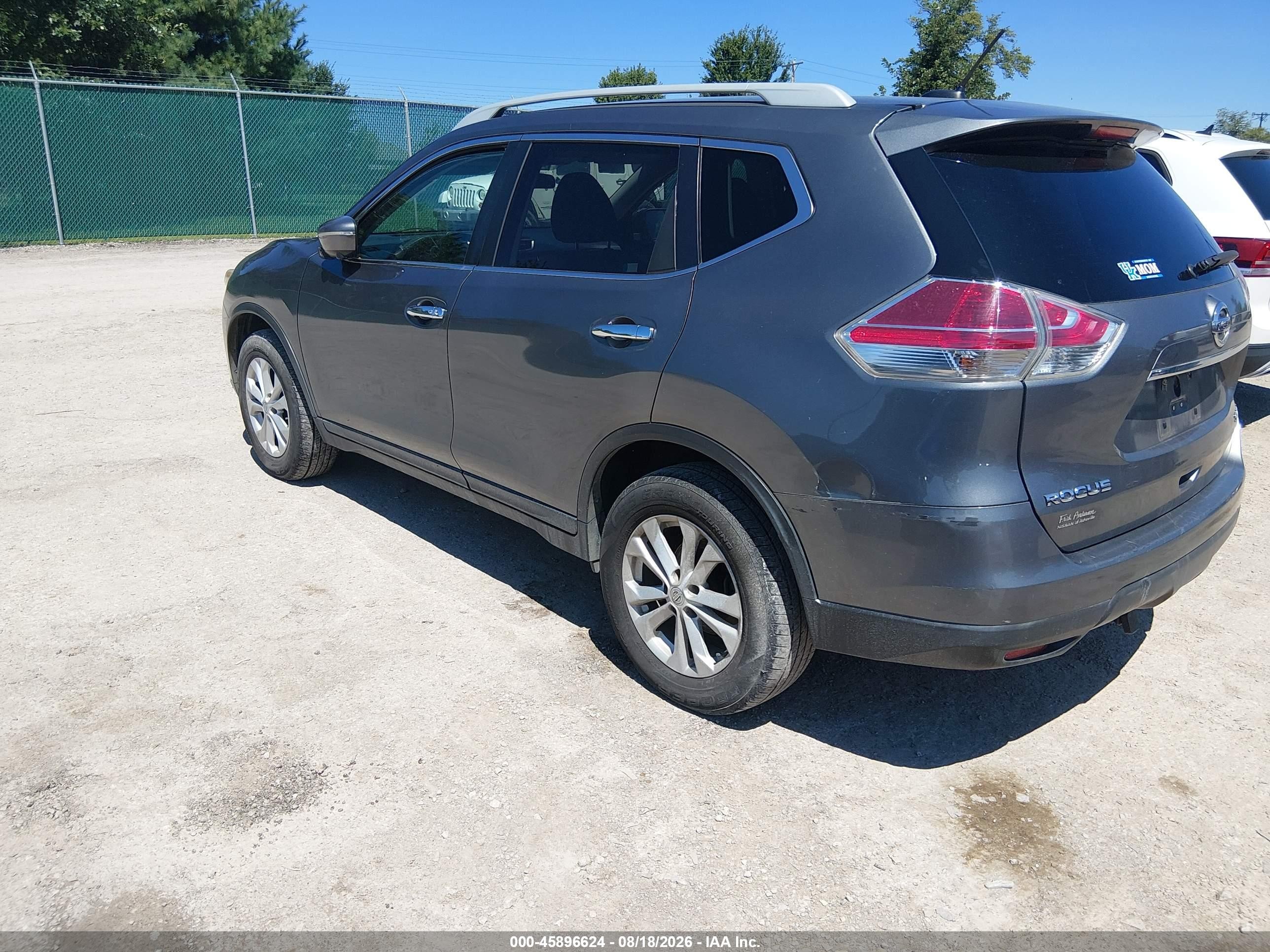 2015 Nissan Rogue Sv Gray vin: 5N1AT2MV7FC842771