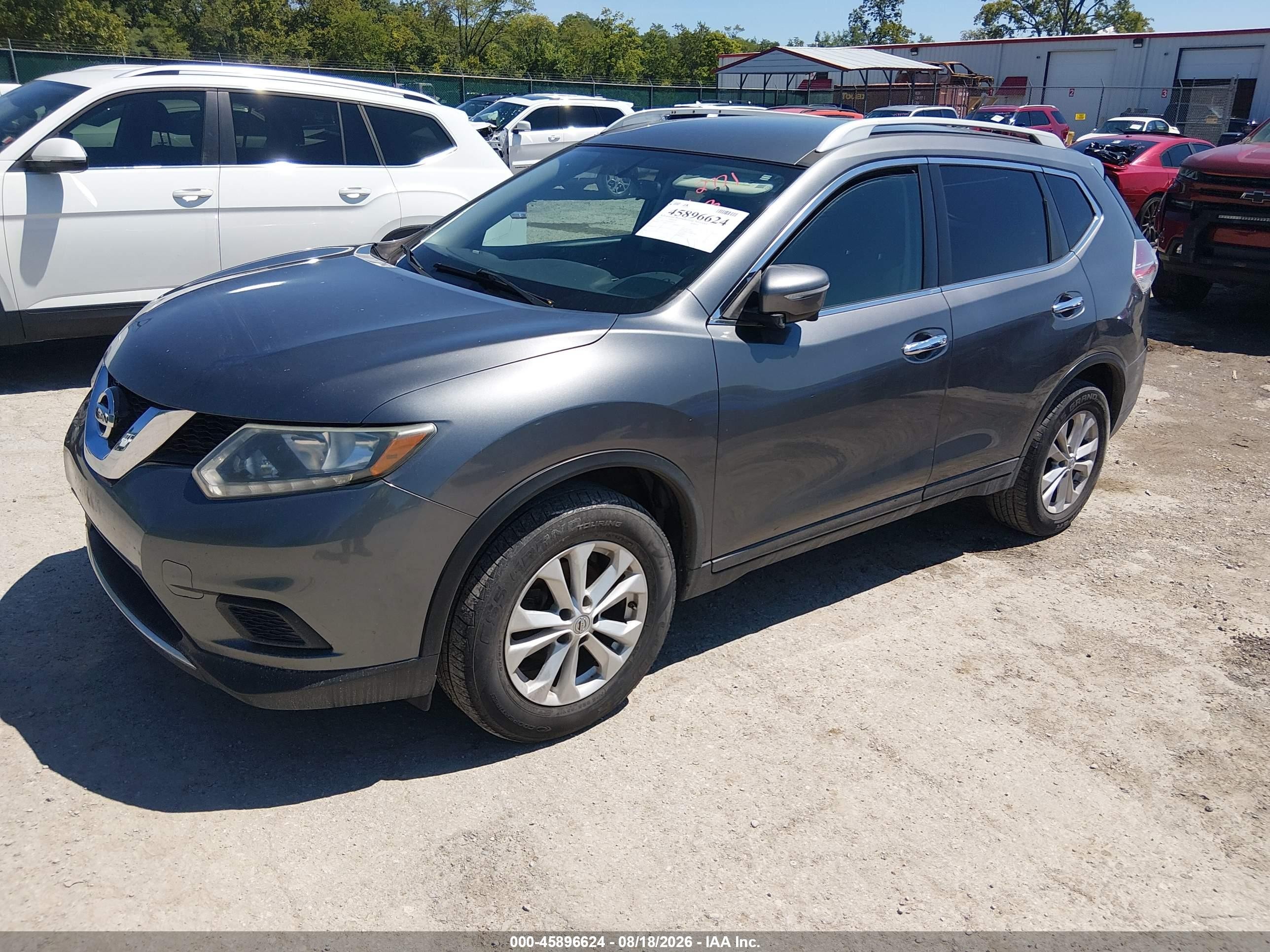 2015 Nissan Rogue Sv Gray vin: 5N1AT2MV7FC842771
