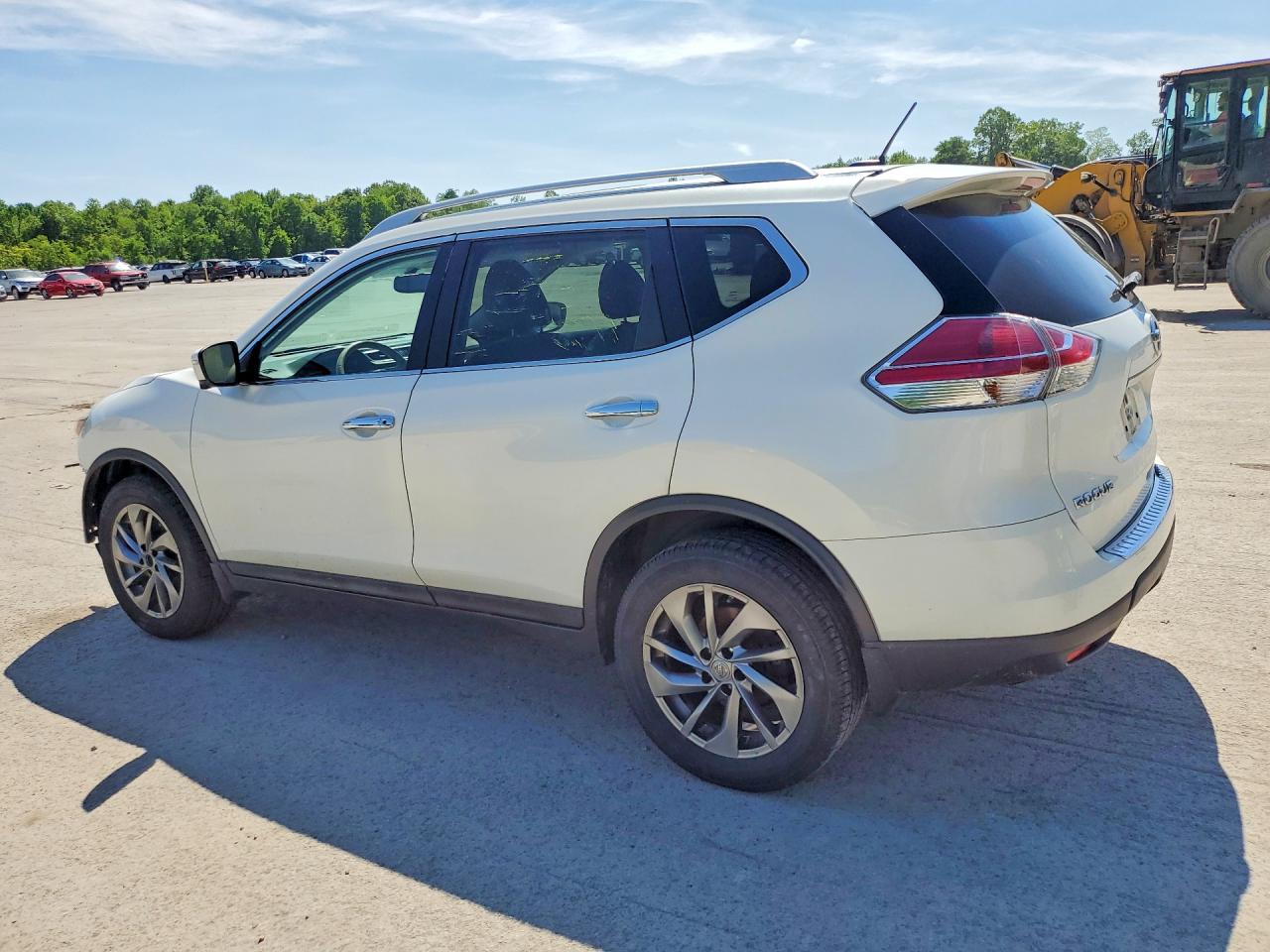 2015 Nissan Rogue Sl White vin: 5N1AT2MV7FC858873