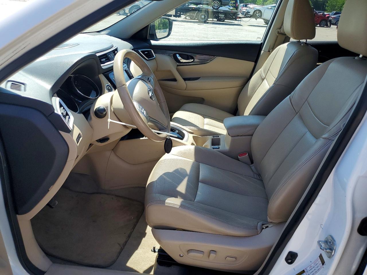 2015 Nissan Rogue Sl White vin: 5N1AT2MV7FC858873